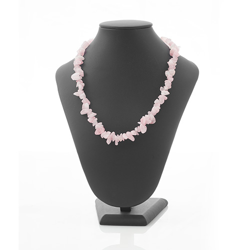 COLLIER BAROQUE EN QUARTZ ROSE La pièce - QUALITÉ EXTRA