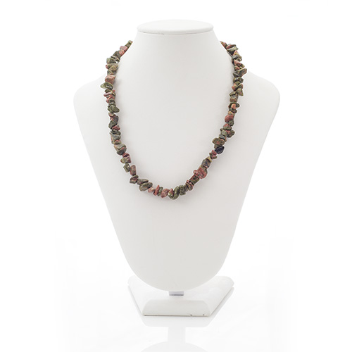 COLLIER BAROQUE EN UNAKITE La pièce - QUALITÉ EXTRA