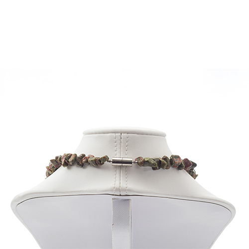 COLLIER BAROQUE EN UNAKITE La pièce - QUALITÉ EXTRA