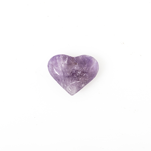 COEUR POLI EN AMÉTHYSTE - QUALITÉ EXTRA ( Petite pièce)