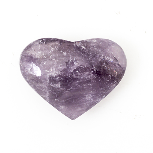 COEUR POLI EN AMÉTHYSTE - QUALITÉ EXTRA ( Grande pièce)