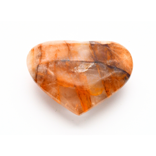 COEUR POLI EN QUARTZ TANGERINE (10)