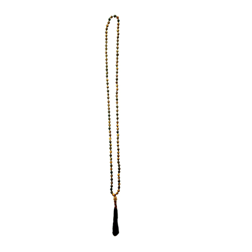 <strong>COLLIER MALA TIBÉTAINS OEIL DE TIGRE</strong> 6MM
