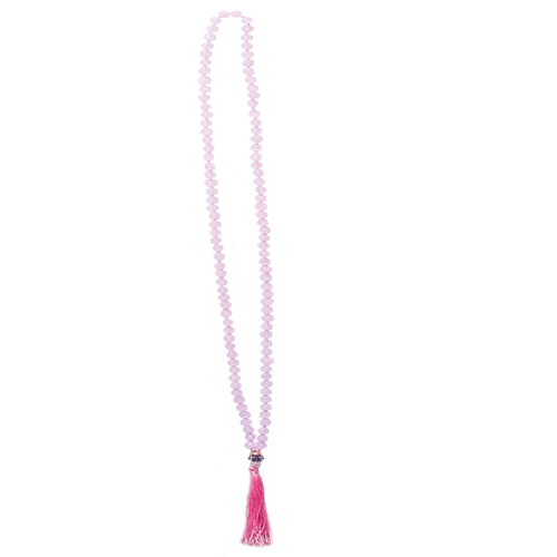 <strong>COLLIER MALA TIBÉTAINS QUARTZ ROSE</strong> 6MM