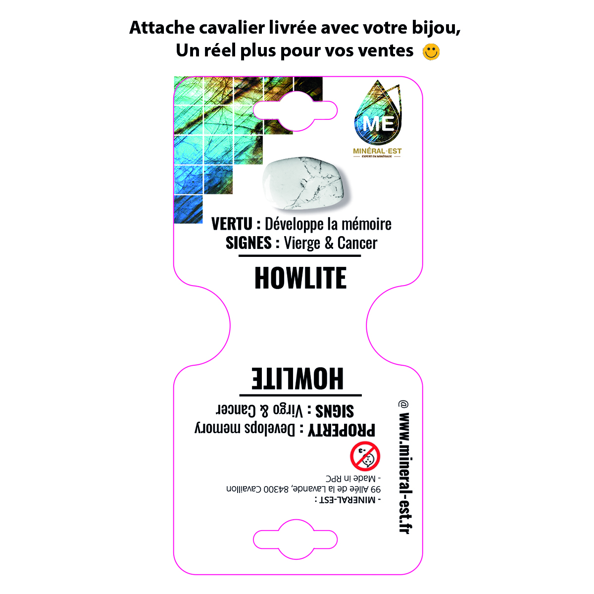 DONUT HOWLITE BLANCHE (La pièce) QUALITÉ A