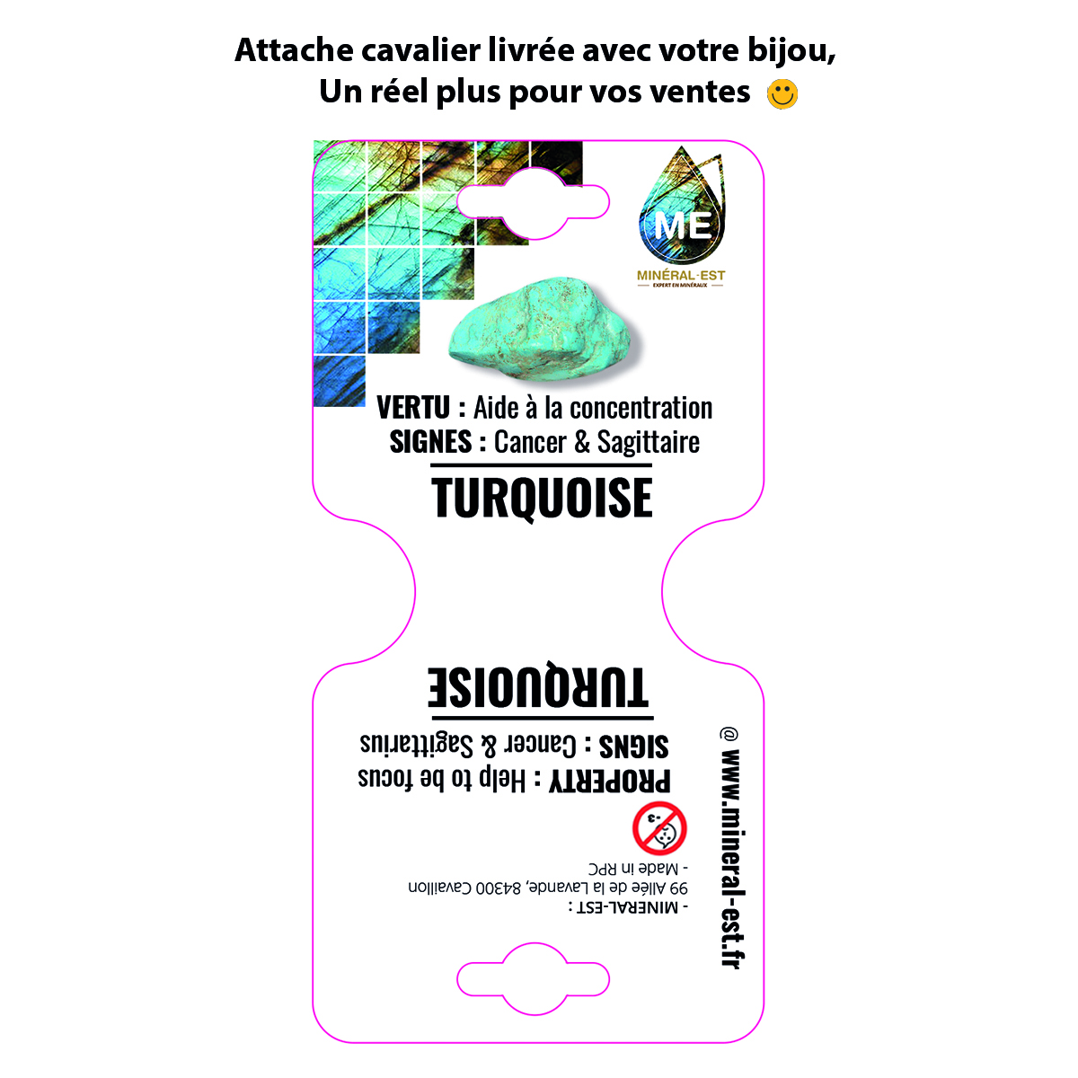 DONUT TURQUOISE RECONSTITUÉE (La pièce) QUALITÉ A