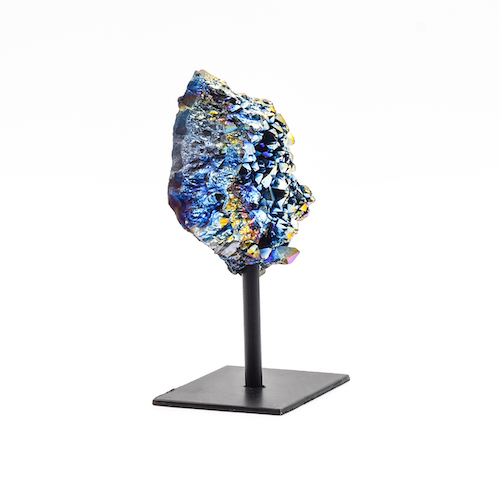DRUZE D'AMÉTHYSTE QUARTZ AURA SUR PRÉSENTOIR Qualité EXTRA (PM)