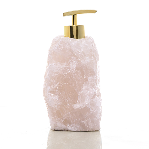 DISTRIBUTEUR DE SAVON EN QUARTZ ROSE Qualité EXTRA 