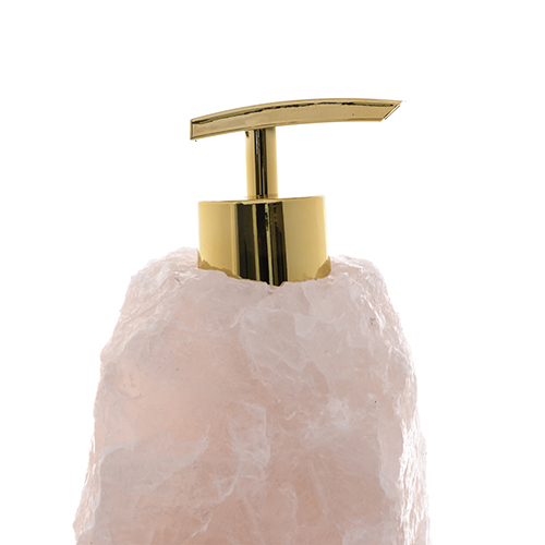 DISTRIBUTEUR DE SAVON EN QUARTZ ROSE Qualité EXTRA 