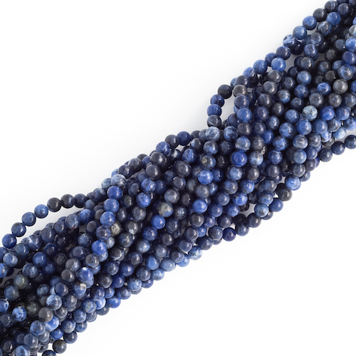 FIL DE PERLES 4MM SODALITE Qualité A