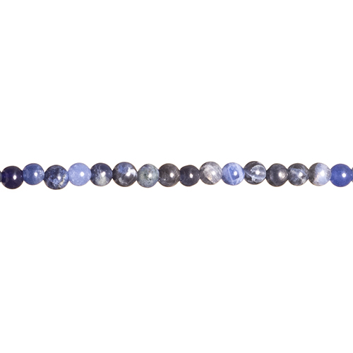 FIL DE PERLES 4MM SODALITE Qualité A