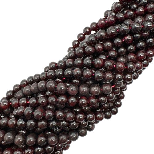 FIL DE PERLES 8MM GRENAT Qualité EXTRA