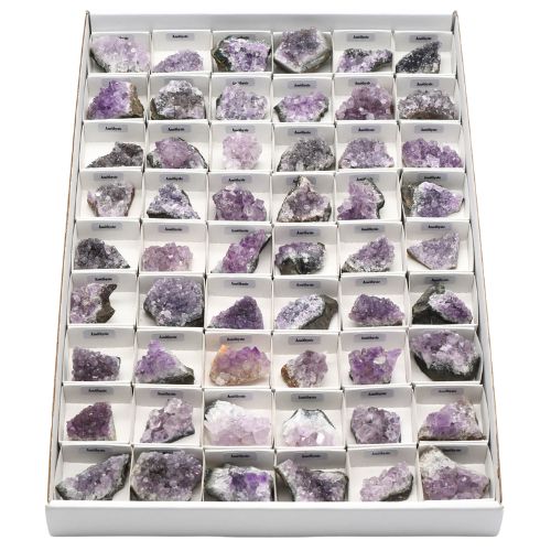 BOITE ÉCOLIÈRE <strong>AMÉTHYSTE</strong> BRUTE - QUALITÉ A (54pcs)