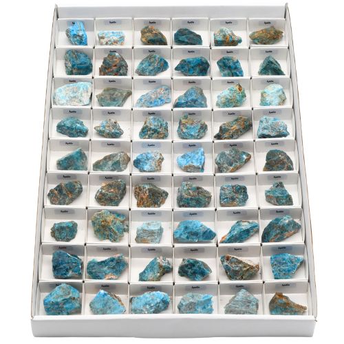 BOITE ÉCOLIÈRE <strong>APATITE</strong> BLEUE QUALITÉ EXTRA (54pcs)