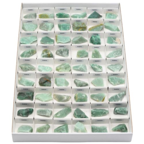 BOITE ÉCOLIÈRE <strong>AVENTURINE</strong> BRUTE - QUALITÉ A (54pcs)