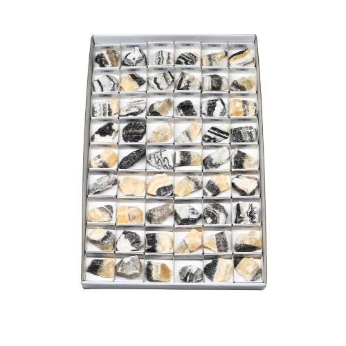 BOITE ÉCOLIÈRE CALCITE ZÉBRE (x54pcs)