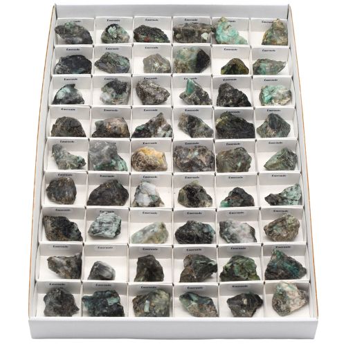 BOITE ÉCOLIÈRE <strong>ÉMERAUDE</strong> BRUTE - QUALITÉ A (54pcs) 