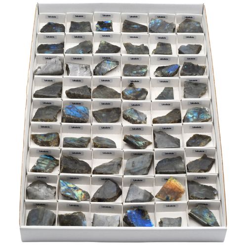 BOITE ÉCOLIÈRE <strong>LABRADORITE</strong> QUALITÉ EXTRA (54pcs)