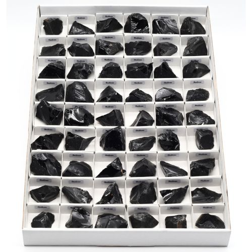 BOITE ÉCOLIÈRE OBSIDIENNE NOIRE BRUTE - QUALITÉ EXTRA (54pcs)