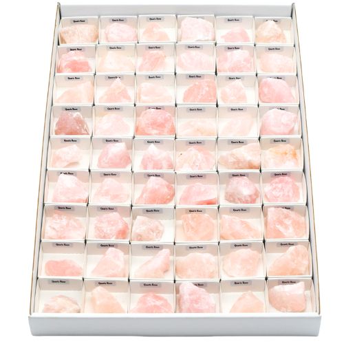 BOITE ÉCOLIÈRE <strong>QUARTZ ROSE</strong> BRUT QUALITÉ A (54pcs)