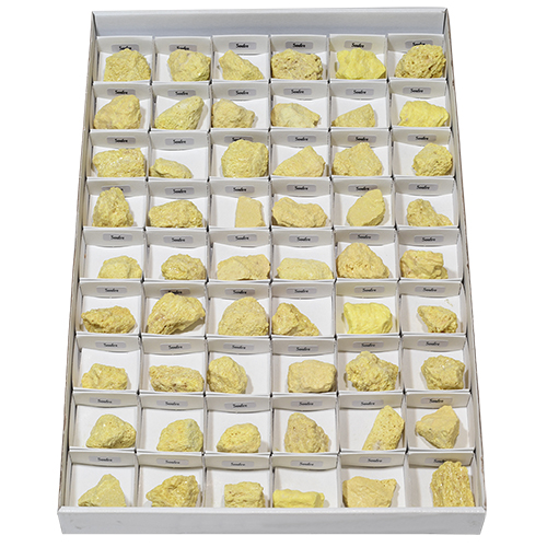 BOITE ÉCOLIÈRE <strong>SOUFRE</strong> BRUT - QUALITÉ EXTRA (54pcs)