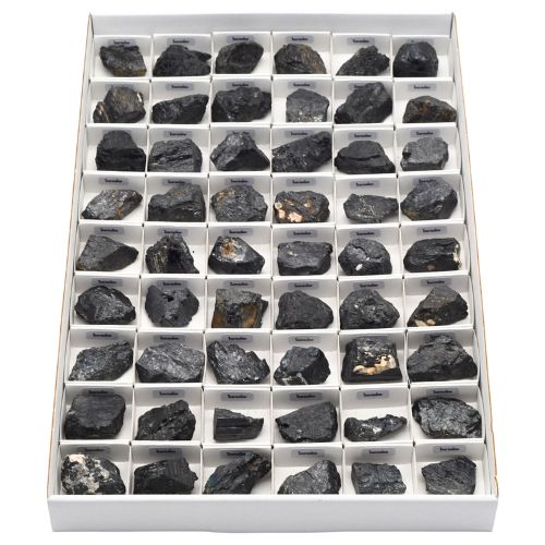 BOITE ÉCOLIÈRE <strong>TOURMALINE</strong> BRUTE - QUALITÉ A (54pcs)