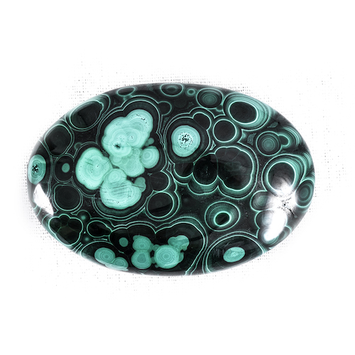 GALET <strong>EN MALACHITE</strong> (La pièce) Qualité EXTRA