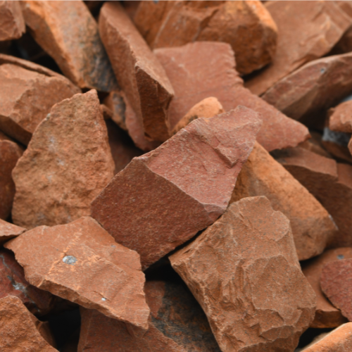 PIERRE BRUTE JASPE ROUGE 2CM A 4CM (LOT 1KG)