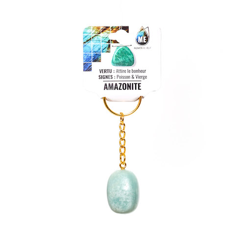 PORTE CLEF AMAZONITE (La pièce) QUALITÉ A 