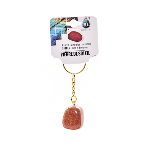 PORTE CLEF PIERRE DE SOLEIL DE SYNTHÈSE (La pièce) QUALITÉ A 