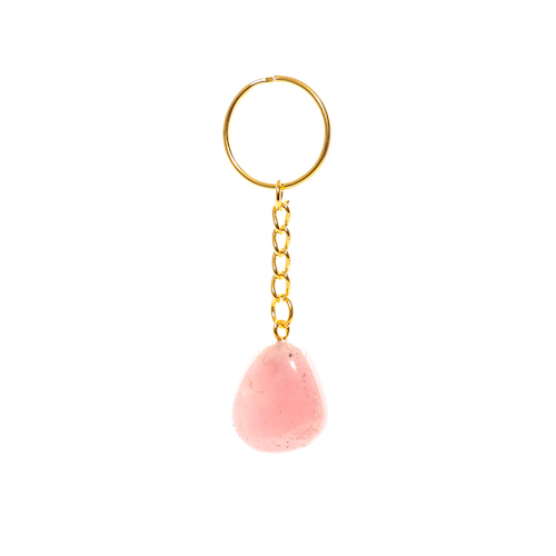 PORTE CLEF QUARTZ ROSE (La pièce) QUALITÉ A 