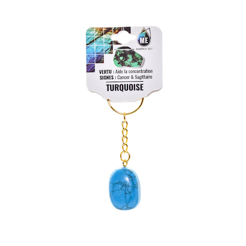 PORTE CLEF TURQUOISE RECONSTITUÉE (La pièce) QUALITÉ A 