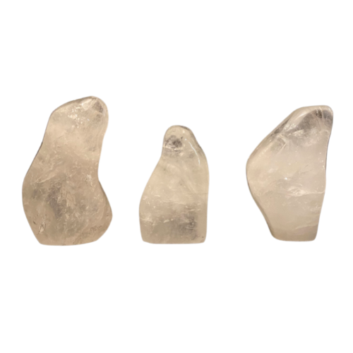 FORMES LIBRES EN CRISTAL DE ROCHE QUALITÉ A (x3 pièces)