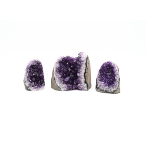 DRUZES POLIES D'AMÉTHYSTE D'URUGUAY (x3pcs) Qualité SUPER EXTRA