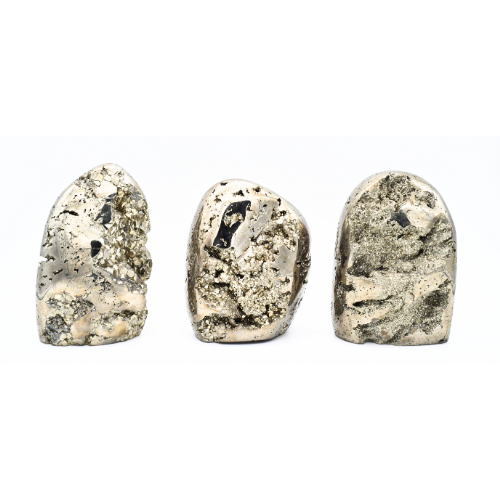 FORMES LIBRES EN PYRITE DU PÉROU (x3pcs)