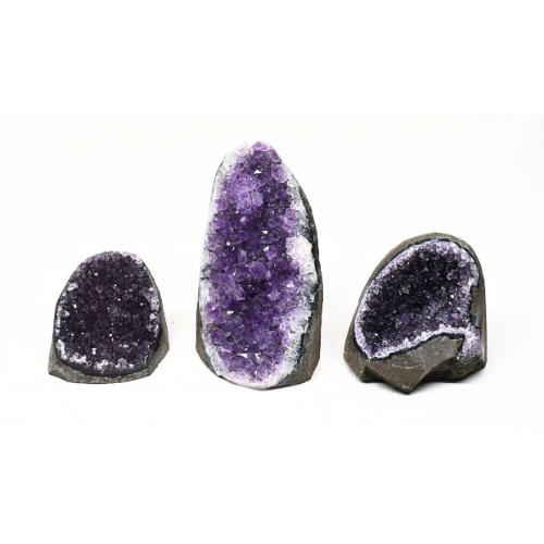 DRUZES POLIES D'AMÉTHYSTE D'URUGUAY (x3pcs) Qualité EXTRA