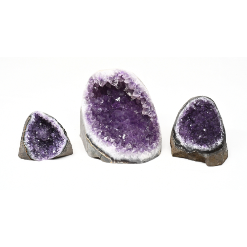 DRUZES POLIES D'AMÉTHYSTE D'URUGUAY (x3pcs) Qualité EXTRA