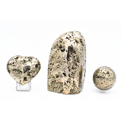 ENSEMBLE 3 PIÈCES EN PYRITE