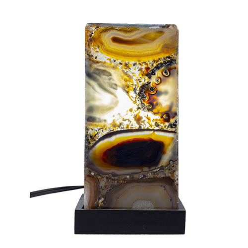 <strong>LAMPE D'ART EN AGATE NATURELLE </strong> [30cm]