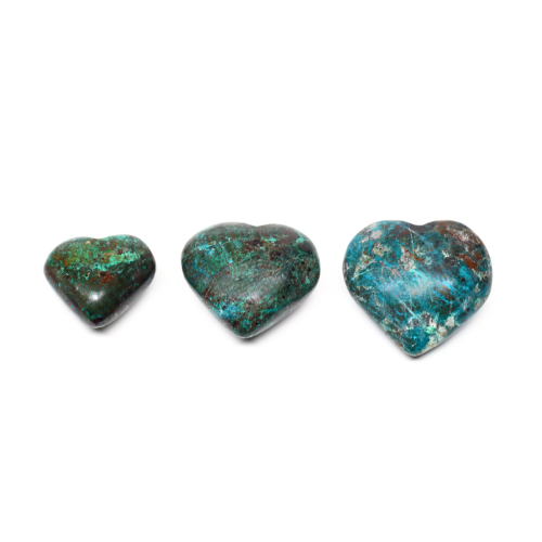 COEURS CHRYSOCOLLE (x3pcs) Qualité EXTRA