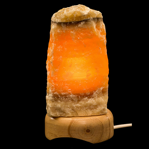 LAMPE <strong>CALCITE ORANGE</strong> BRUTE QUALITÉ A