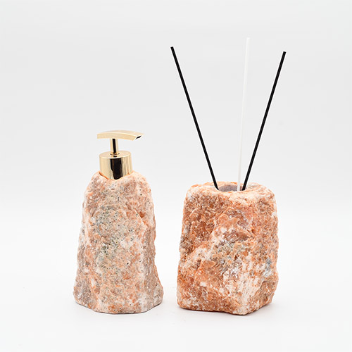 ENSEMBLE DÉCORATION EN CALCITE ORCHIDÉE Qualité EXTRA