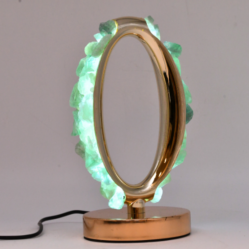 LAMPE OVALE DORÉE FLUORINE 