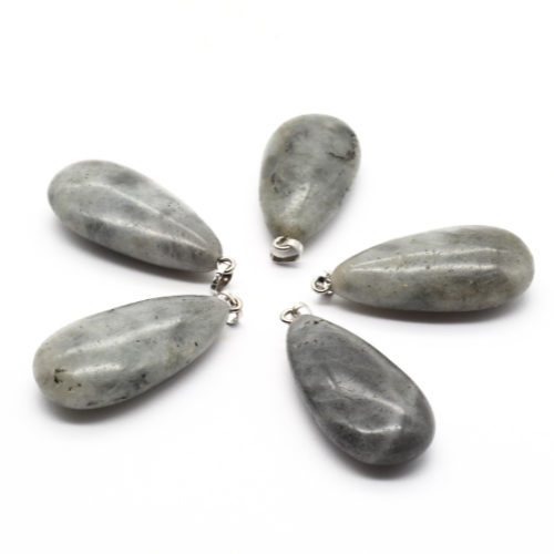 PENDENTIFS <strong>GOUTTE</strong> LABRADORITE QUALITÉ B (x5 pces)