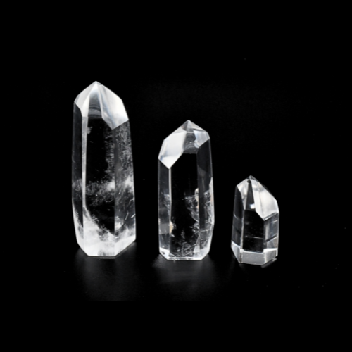 POINTES DE QUARTZ POLIES (x3 pièces) Qualité SUPER EXTRA