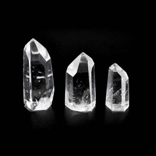 POINTES DE QUARTZ POLIES (x3 pièces) Qualité SUPER EXTRA