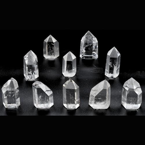 POINTES DE QUARTZ POLIES (x10 pièces) Qualité SUPER EXTRA
