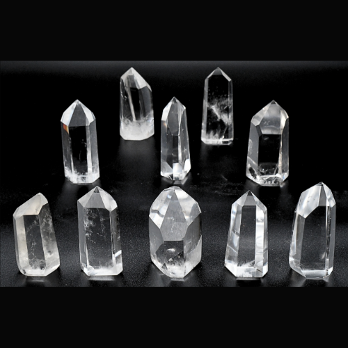 POINTES DE QUARTZ POLIES (x10 pièces) Qualité SUPER EXTRA