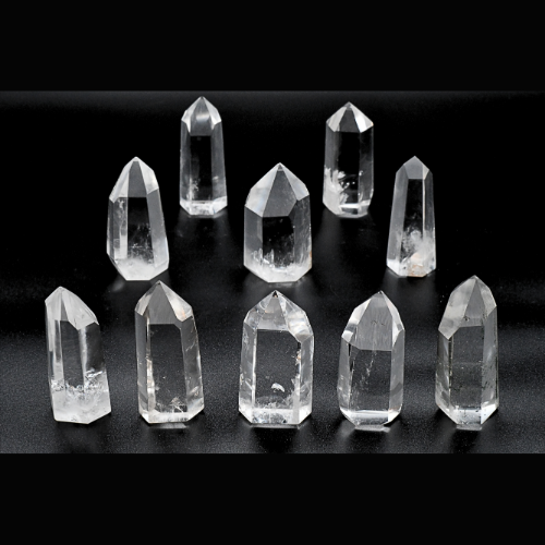 POINTES DE QUARTZ POLIES (x10 pièces) Qualité SUPER EXTRA