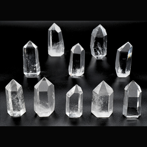 POINTES DE QUARTZ POLIES (x10 pièces) Qualité SUPER EXTRA